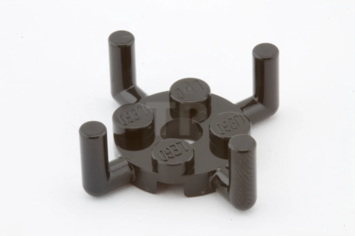 LEGO&reg; 6313508 - 98284 - Plate, Round 2 x 2 with Pin Hole and 4 Arms Up