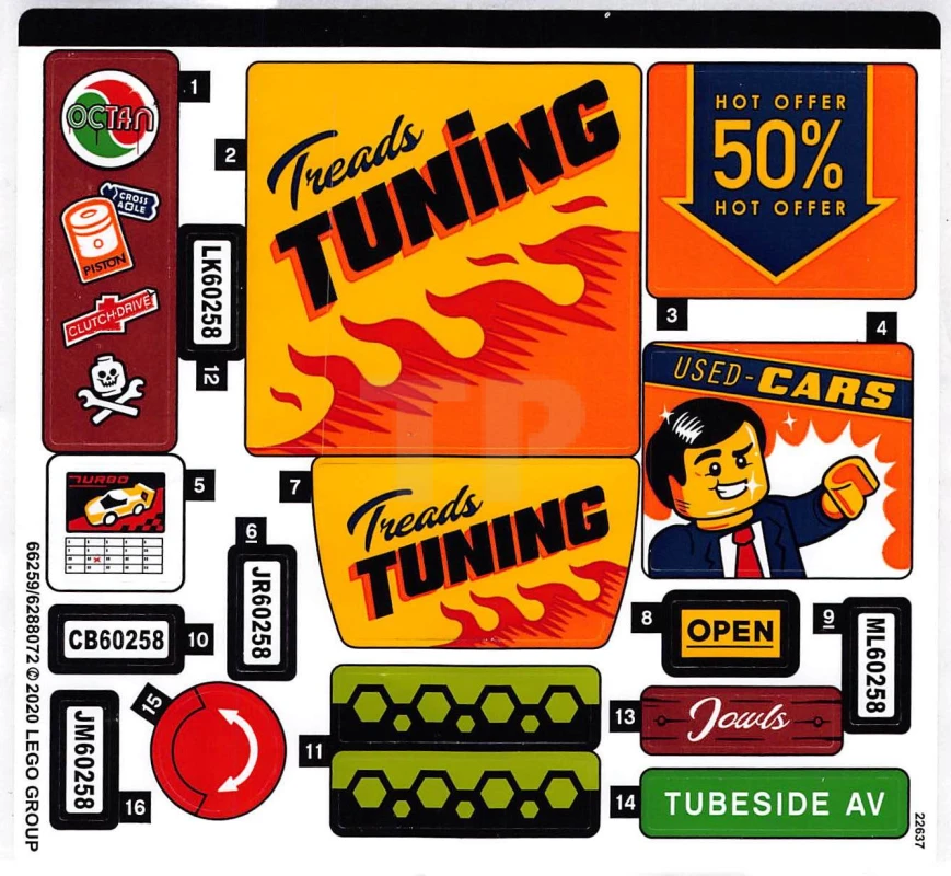 LEGO&reg; 6288072 - Sticker voor set 60258