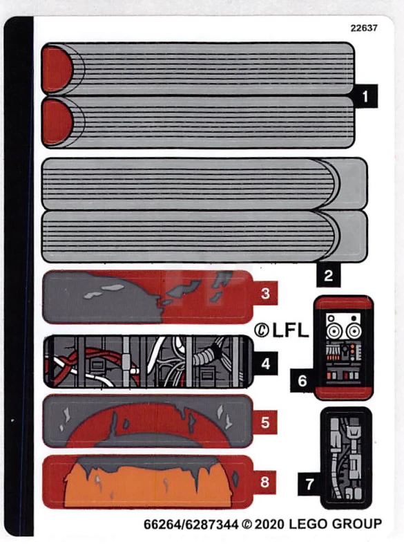 LEGO&reg; 6287344 - Sticker for Set 75271