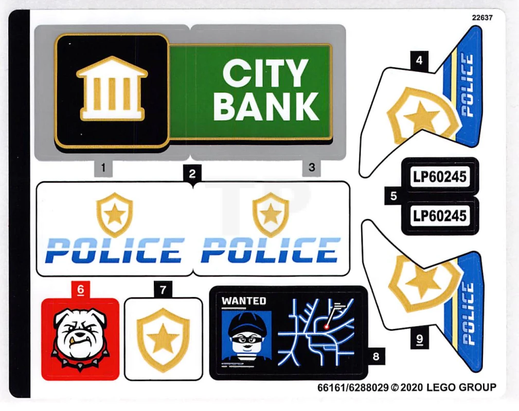 LEGO&reg; 6288029 - Autocollant pour l'ensemble 60245