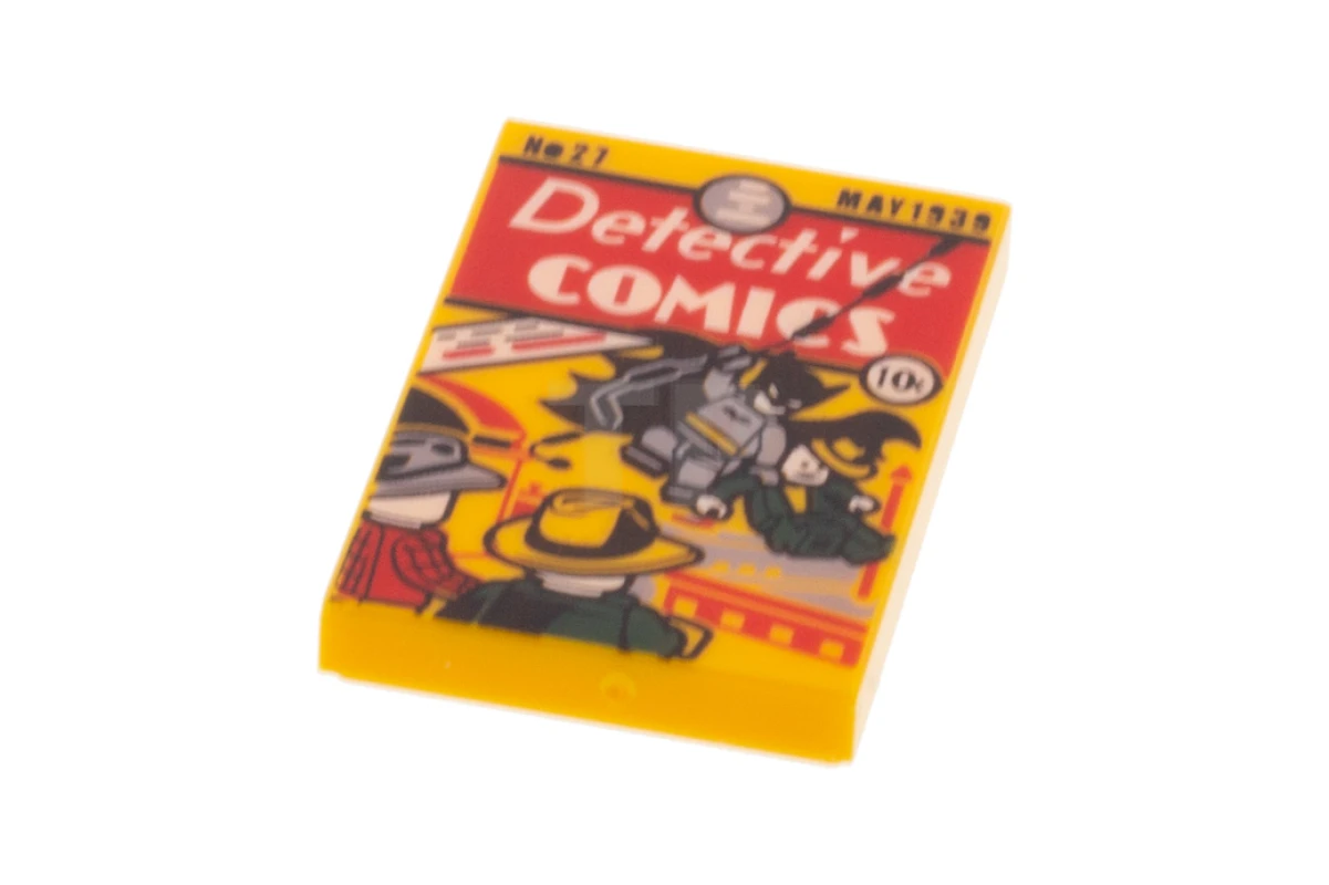 LEGO&reg; 6286886 - 26603pb058 - Tile 2 x 3 with 'Detective COMICS' Pattern