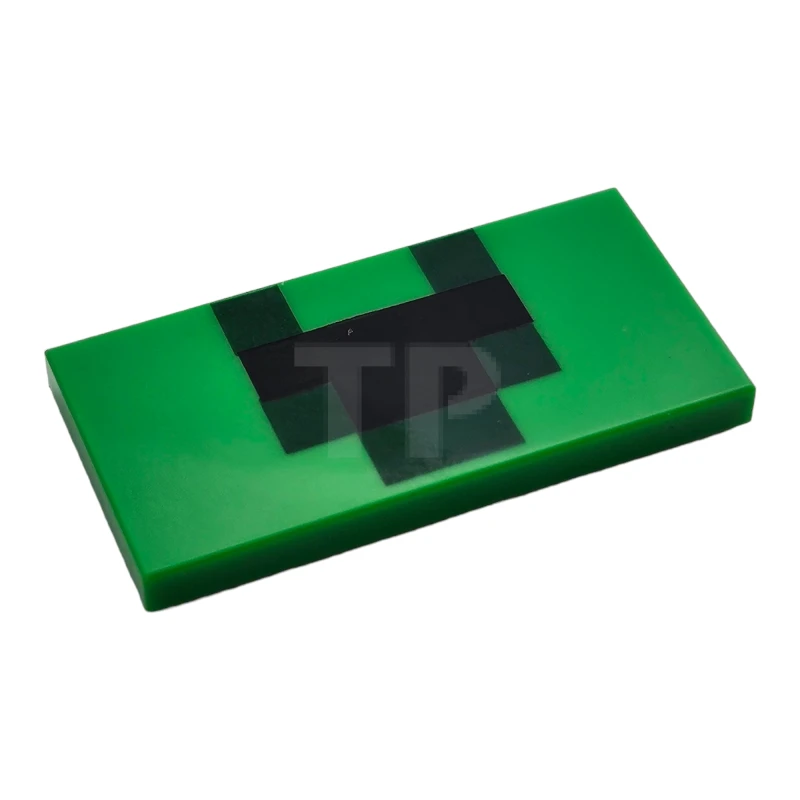 LEGO&reg; 6510527 - 87079pb0668 - Tegel 2 x 4 met gepixeleerd mondpatroon (Creeper)