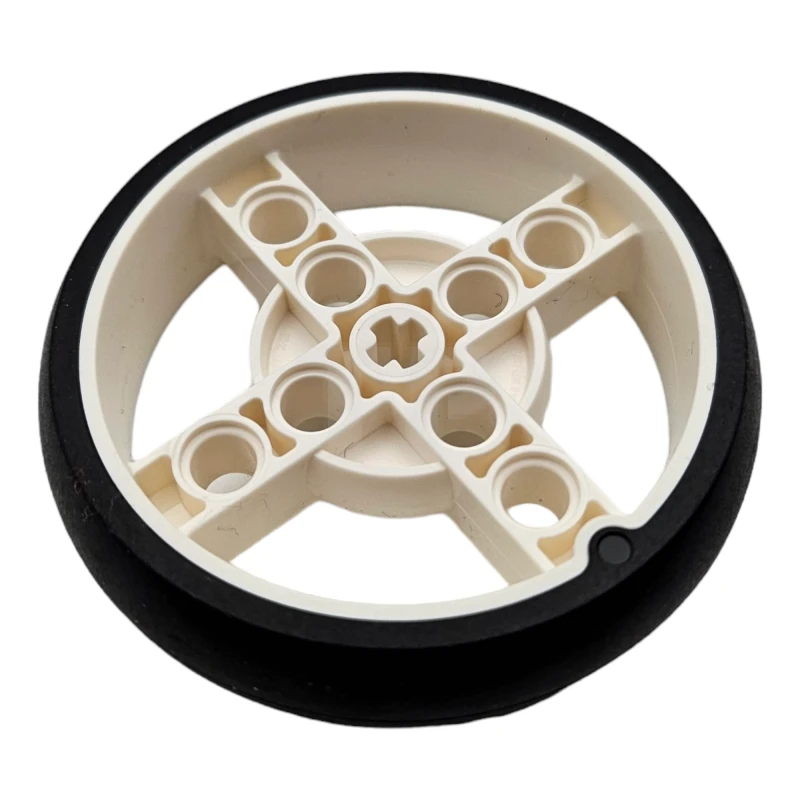 LEGO&reg; 6287607 - 39367pb02 - Roue 56 x 14 avec trous d'essieu, trous de pin et pneu fixe en caoutchouc.