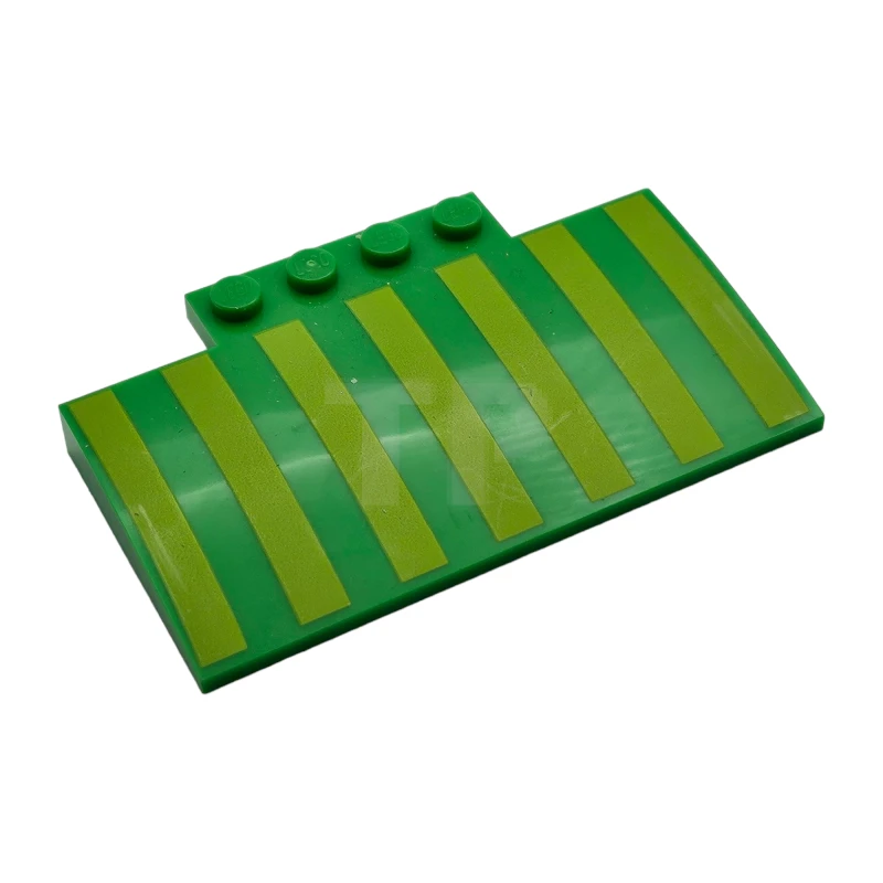LEGO&reg; 6261340 - 15625pb023 - Slope, Curved 5 x 8 x 2/3 with Lime Stripes Pattern