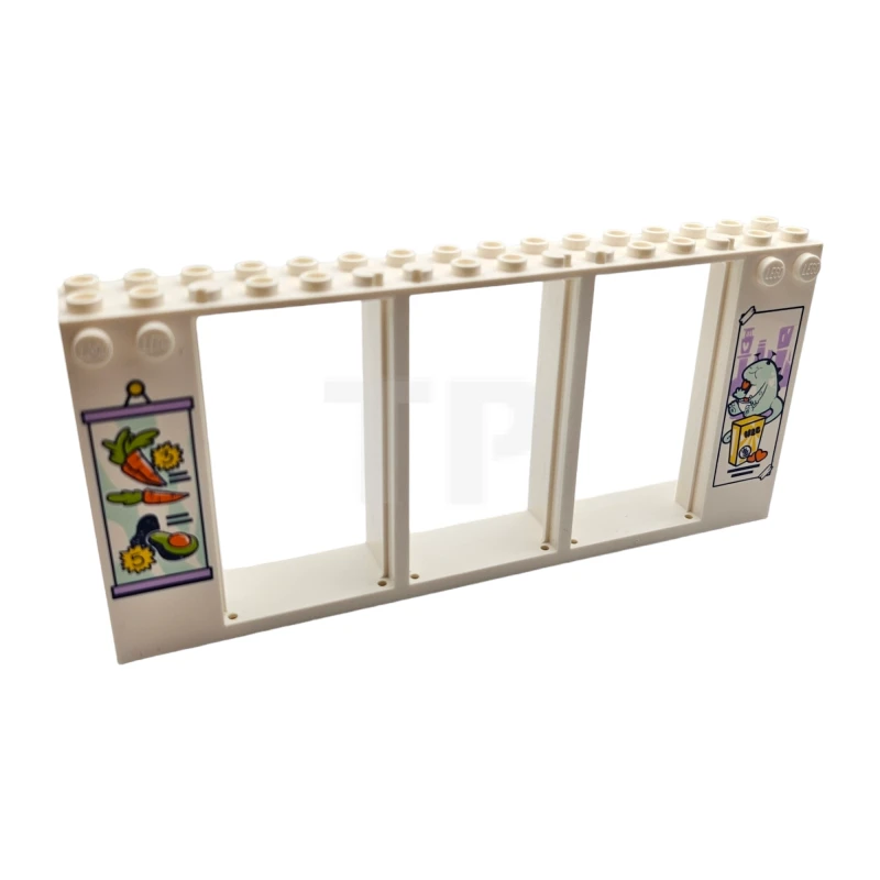 LEGO&reg; 6261316 - 35103pb03 - Door Frame 2 x 16 x 6 with 3 Openings and 2 Studs on Either Side on Front with Supermarket Offers Pattern