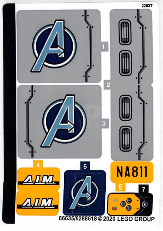 LEGO&reg; 6288618 - Sticker for Set 76143