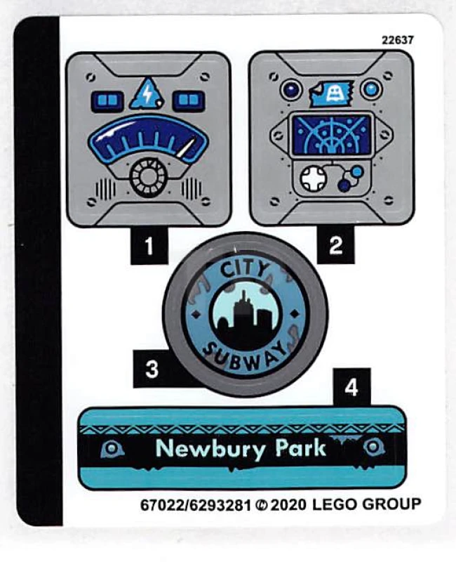 LEGO&reg; 6293281 - Autocollant pour l'ensemble 70427