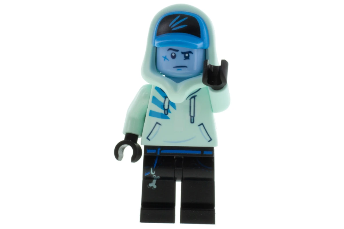 LEGO&reg; hs031 Jack Davids - Felpa con cappuccio Light Aqua con cappuccio (testa blu chiaro)