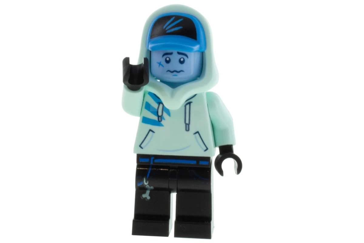 LEGO&reg; hs031 Jack Davids - Felpa con cappuccio Light Aqua con cappuccio (testa blu chiaro)