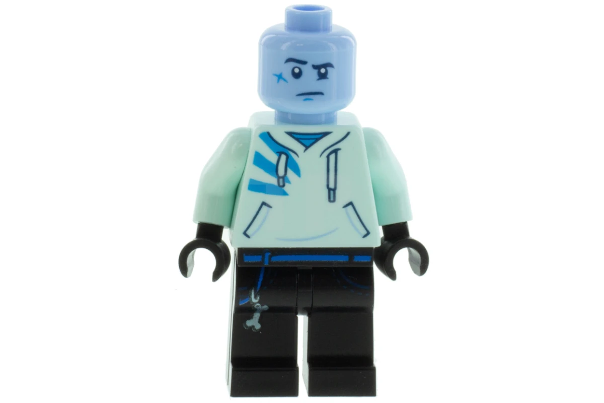 LEGO&reg; hs031 Jack Davids - Felpa con cappuccio Light Aqua con cappuccio (testa blu chiaro)