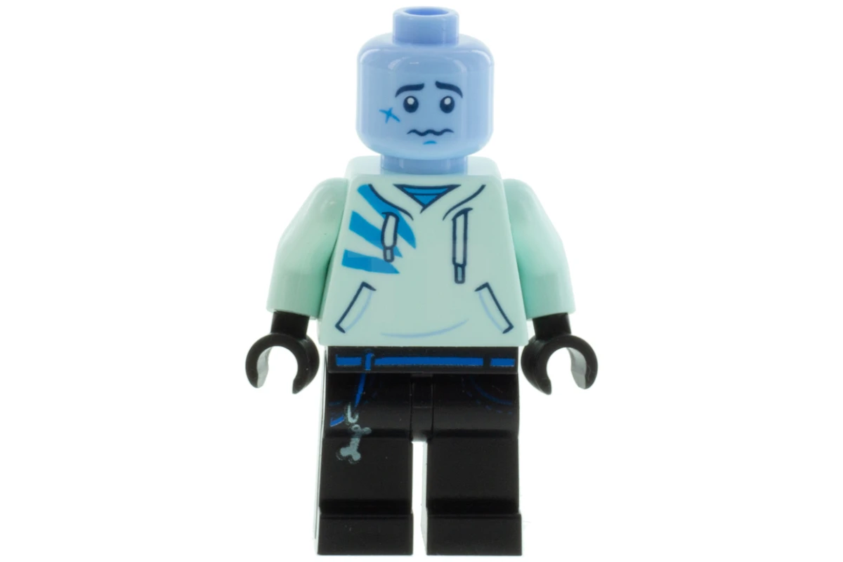 LEGO&reg; hs031 Jack Davids - Felpa con cappuccio Light Aqua con cappuccio (testa blu chiaro)