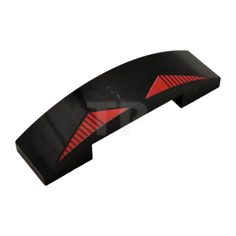 LEGO&reg; 6285536 - 93273pb109 - Slope Curved 4 x 1 - Double with Triangles Pattern (Sith Trooper Helmet Visor)