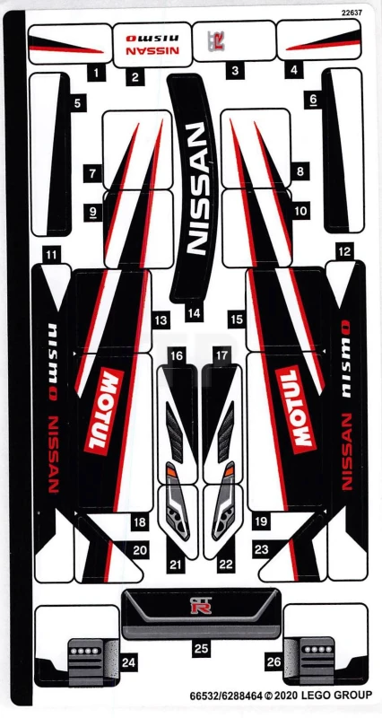 LEGO&reg; 6288464 - Autocollant pour l'ensemble 76896