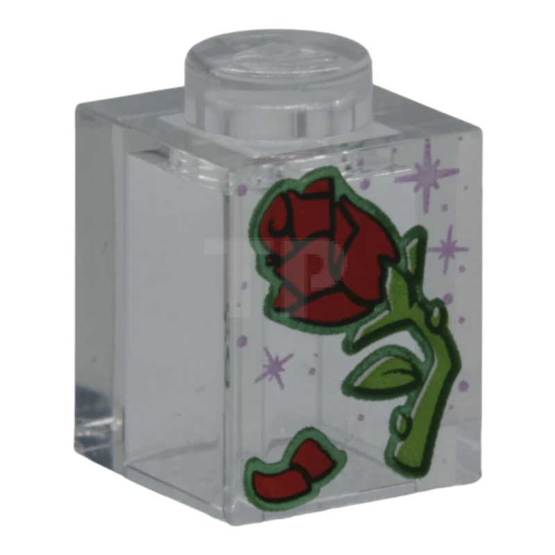 LEGO&reg; 6274758 - 3005pb039 - Mattone 1 x 1 con motivo a rose e petali