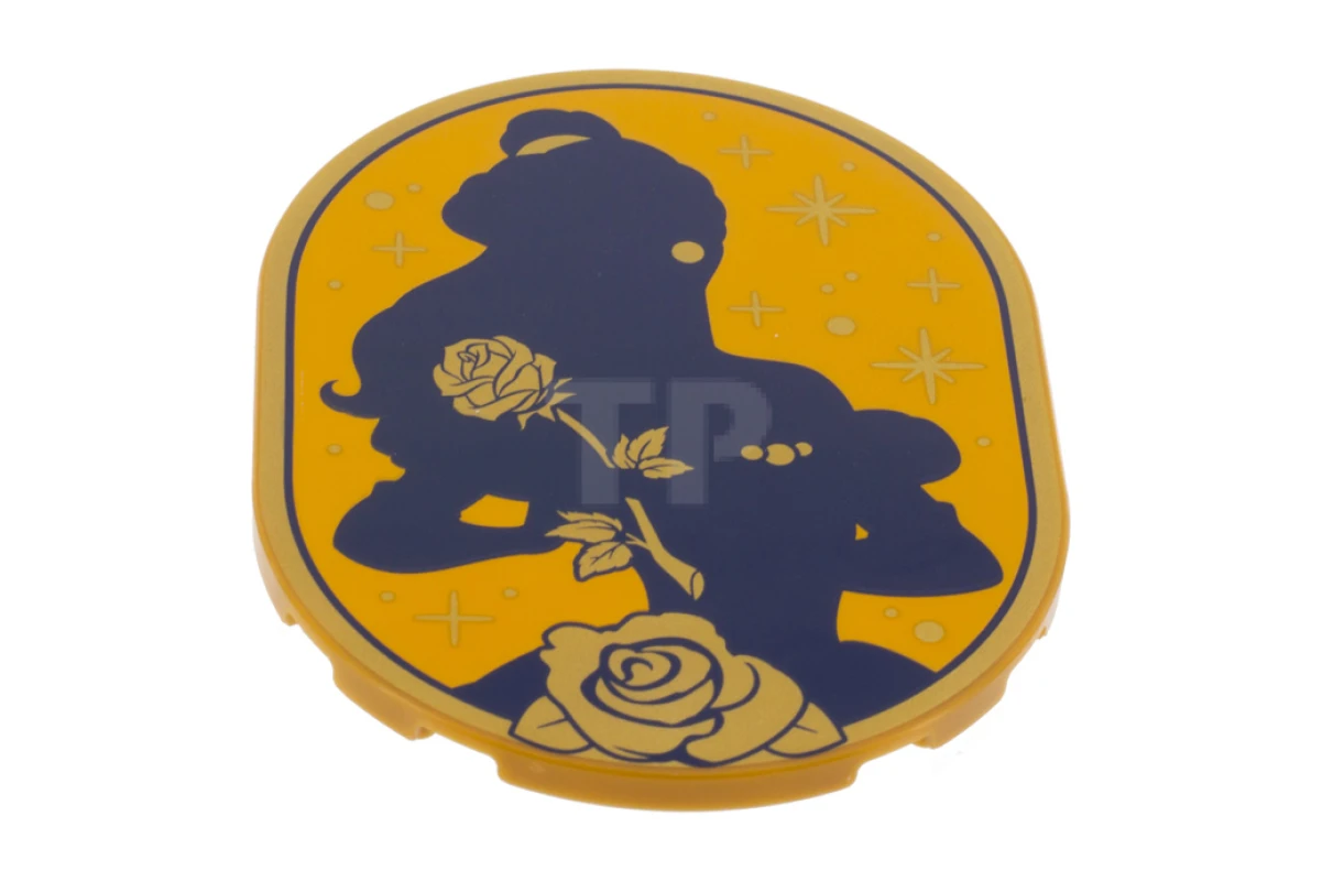 LEGO&reg; 6288526 - 65474pb04 - Tile, Oval 6 x 8 with Belle Pattern