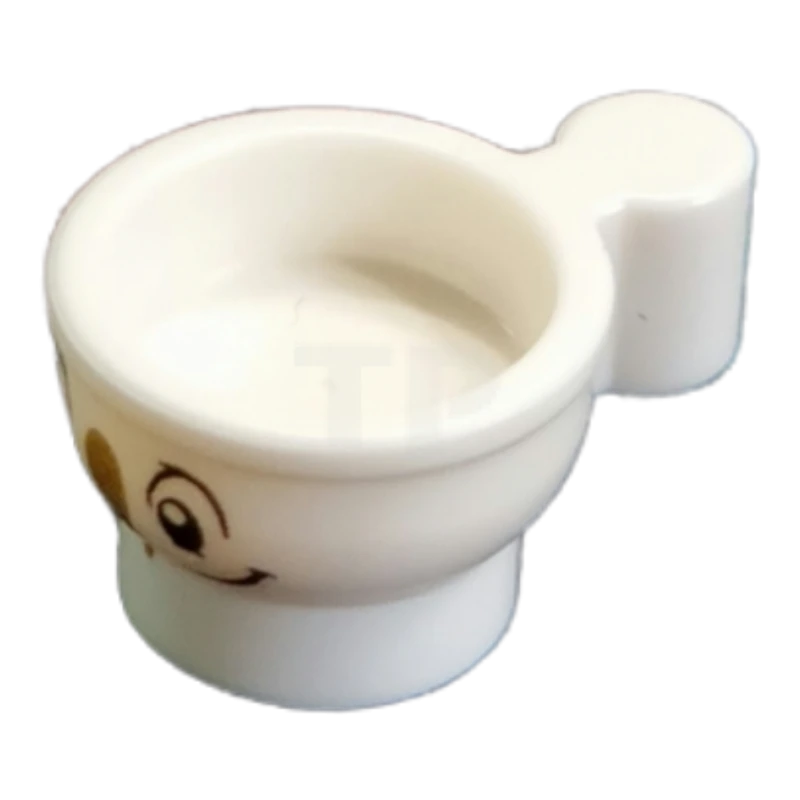 LEGO&reg; 38014pb01 Tazza da tè con motivo di crepe e facce (Chip)