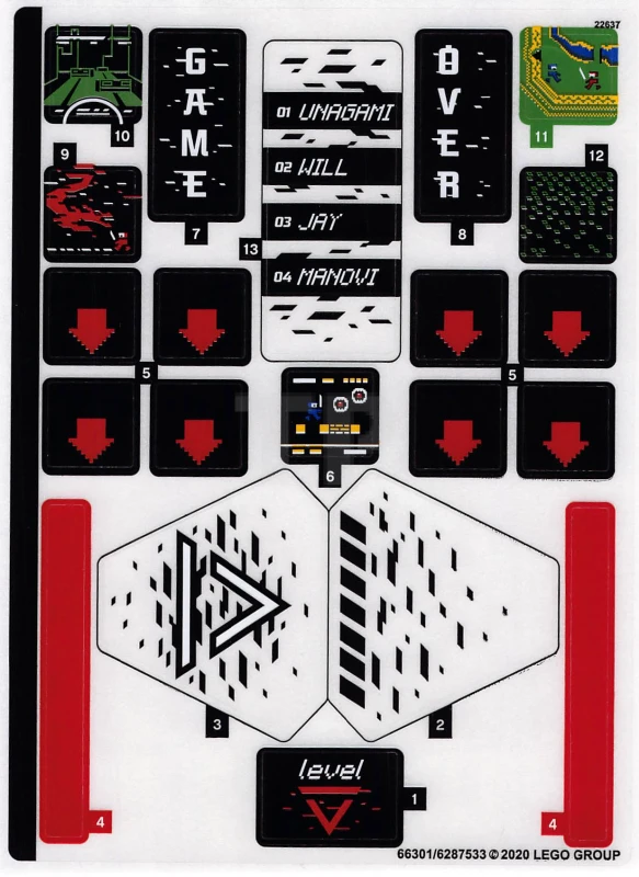 LEGO&reg; 6287533 - Sticker for Set 71712