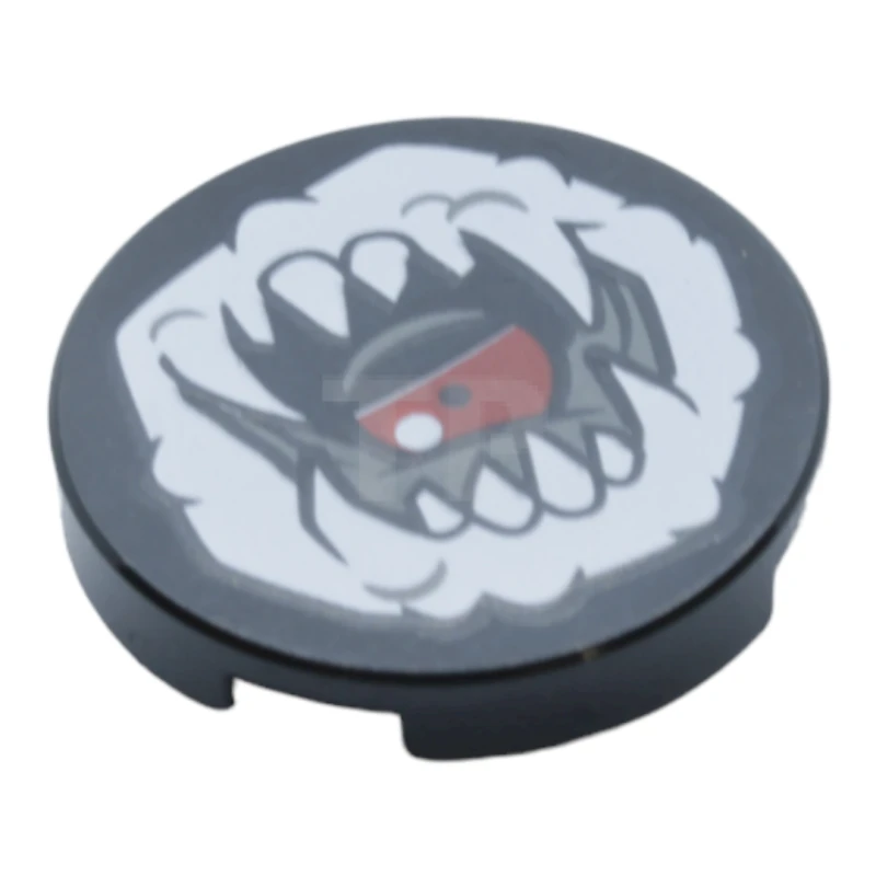 LEGO&reg; 14769pb305 - 6288307 - Tile 2 x 2 Round with Bottom O and Bouldron Face