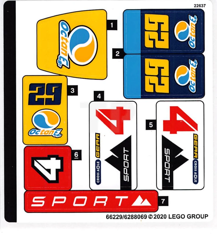 LEGO&reg; 6288069 - Pegatina para Set 60256