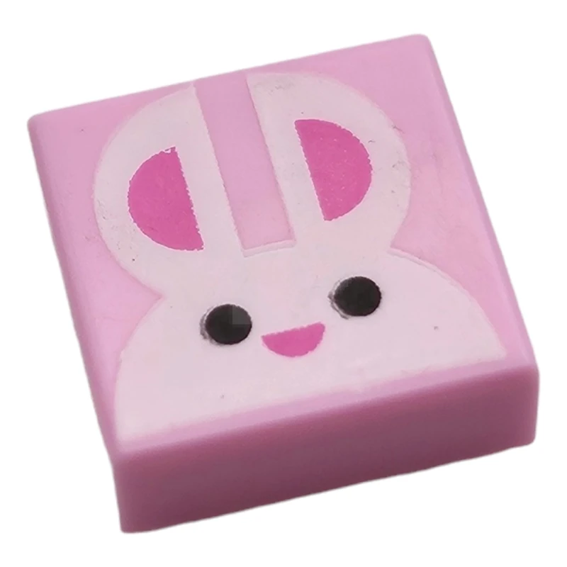 LEGO&reg; 6253680 - 3070pb142 - Carreau 1 x 1 avec motif de visage de lapin.