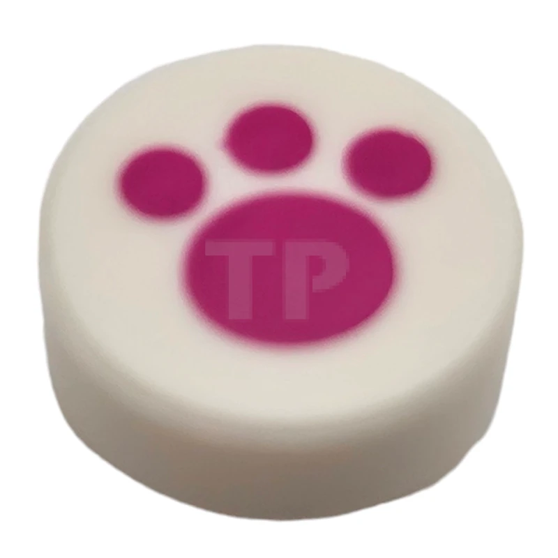 LEGO&reg; 6287766 - 98138pb120 - Tile 1 x 1 Round with Paw Print Pattern