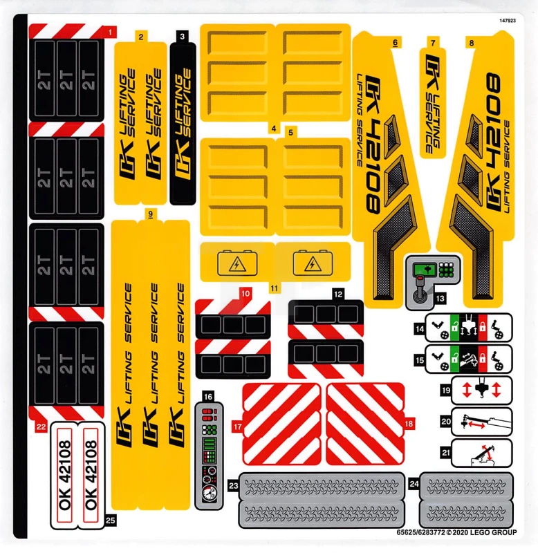 LEGO&reg; 6283772 - Sticker for Set 42108