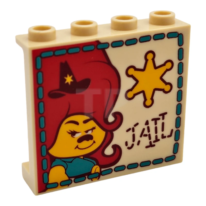 LEGO&reg; 6294457 - 60581pb132 - Panel 1 x 4 x 3 con soportes laterales y patrón Delta Dawn