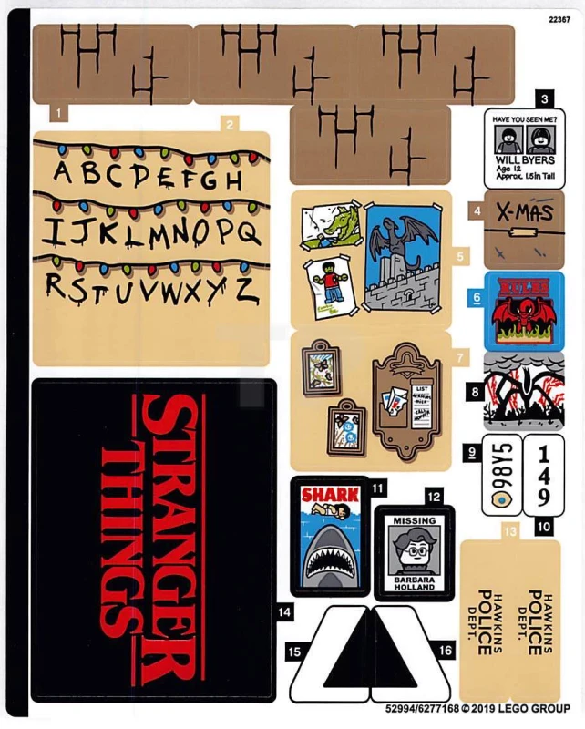 LEGO&reg; 6277168 - Sticker for Set 75810 - Sheet 1