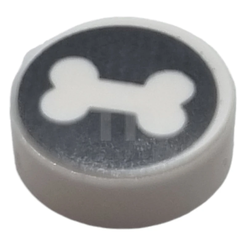 LEGO&reg; 6299968 - 98138pb131 - Tile 1 x 1 Round with Bone Pattern