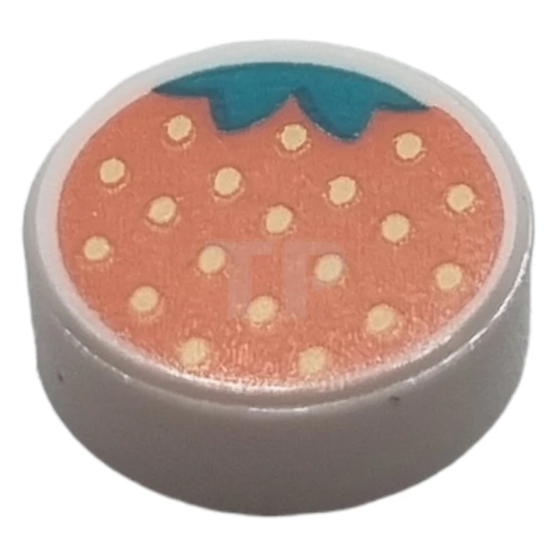 LEGO&reg; 6299968 - 98138pb133 - Baldosa 1 x 1 Redonda con Dibujo de Fresa