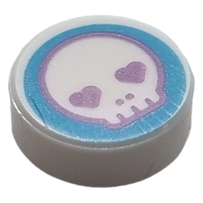 LEGO&reg; 6299968 - 98138pb132 - Fliese 1 x 1 Rund mit Totenkopf-Muster