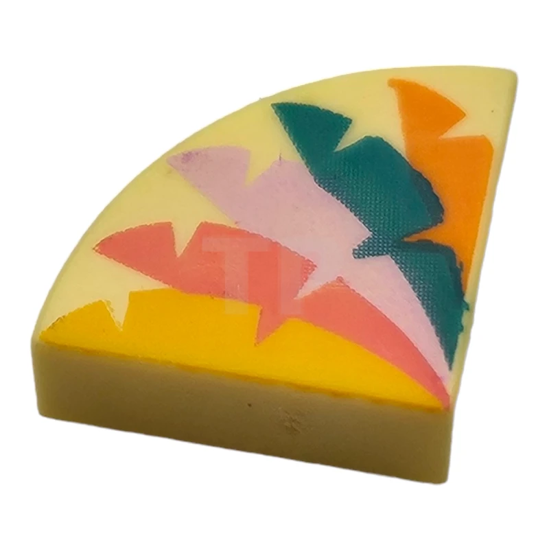 LEGO&reg; 6299157 - 25269pb010 - Tile 1 x 1 Round Quarter with Feathers Pattern