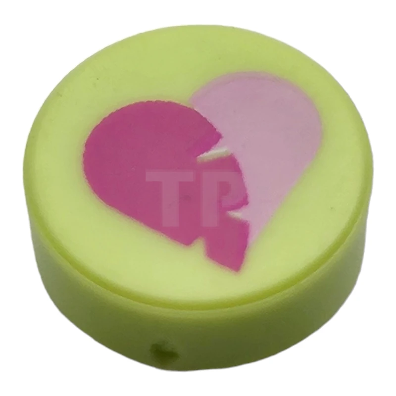LEGO&reg; 6322966 - 98138pb122 - Tile 1 x 1 Round with Heart Pattern