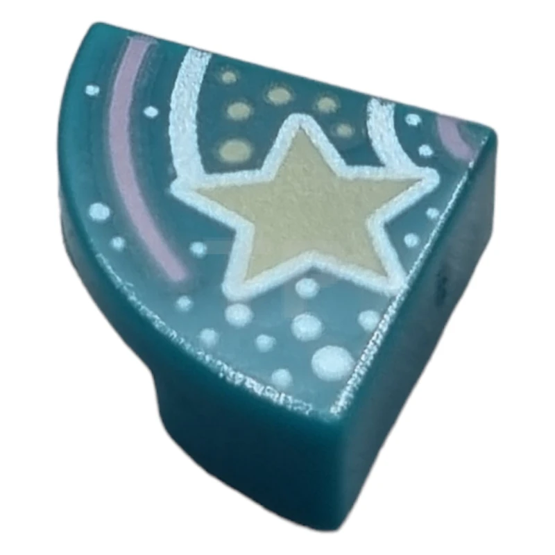 LEGO&reg; 6299225 - 25269pb007 - Tile 1 x 1 Round Quarter with Sky Arch Pattern