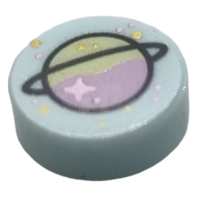 LEGO&reg; 6322973 - 98138pb121 - Carreau 1 x 1 rond avec motif Planète