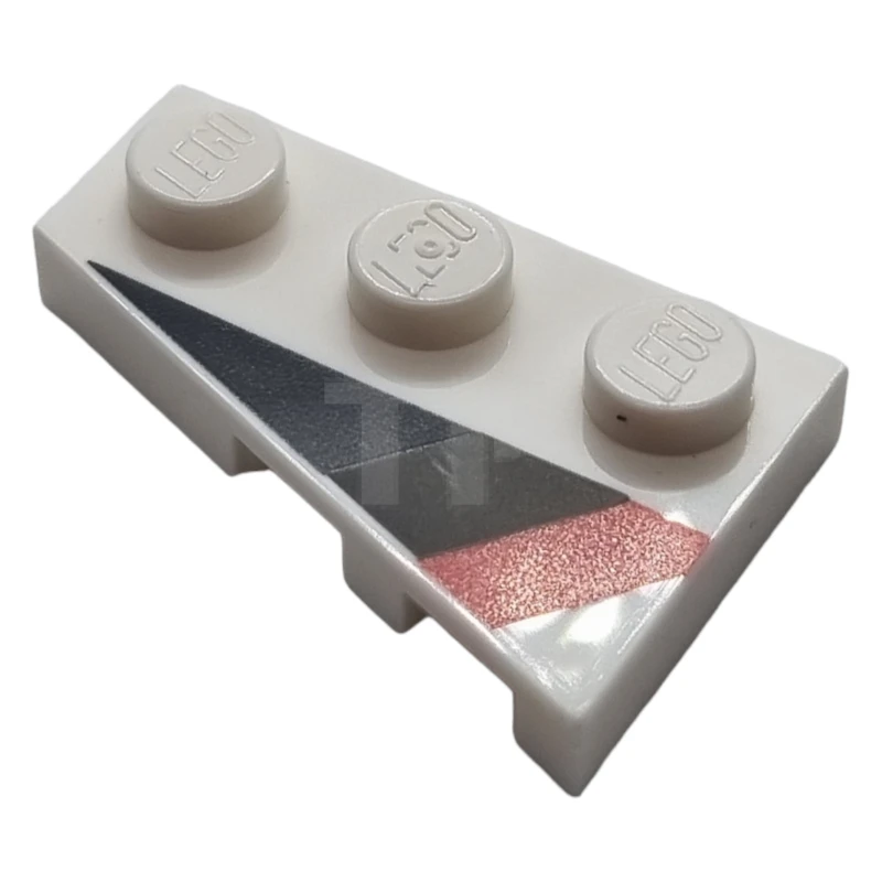 LEGO&reg; 6291433 - 43723pb01 - Plaque 3 x 2 cale gauche avec motif de bandes de course.