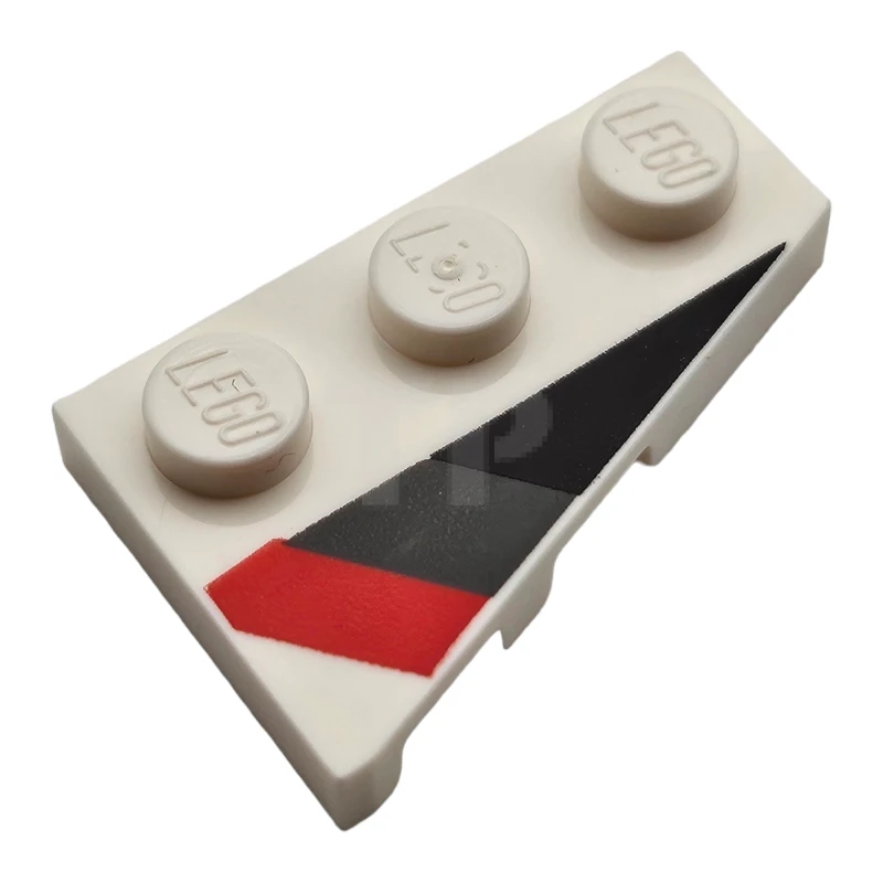 LEGO&reg; 6291432 - 43722pb01 - Plate 3 x 2 Wedge Right with Racing Stripes Pattern