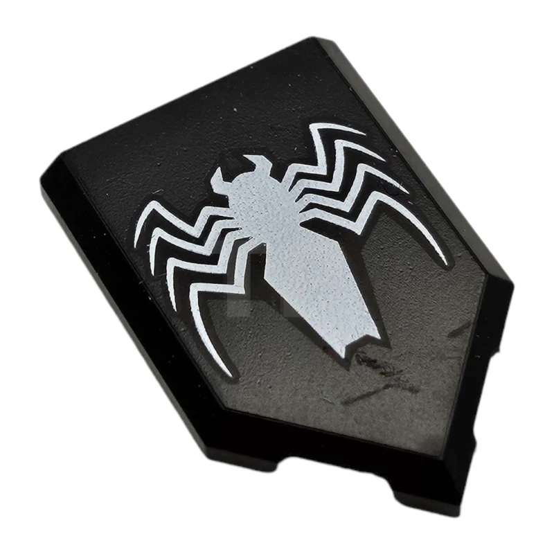 LEGO&reg; 6288496 - 22385pb188 - Tile 2 x 3 Pentagonal with Spider Pattern (Venom)