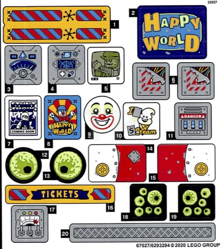 LEGO&reg; 6293294 - Autocollant pour l'ensemble 70432