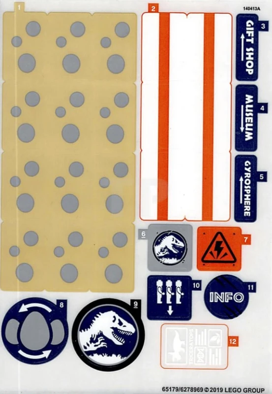 LEGO&reg; 6278969 - Autocollant pour l'ensemble 75937