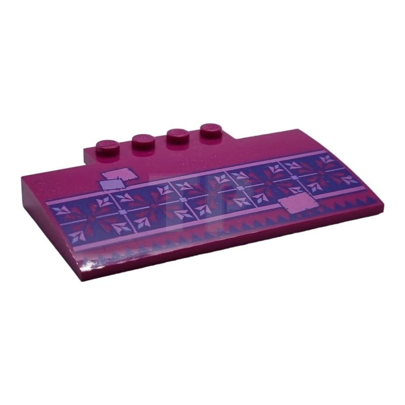 LEGO&reg; 6274719 - 15625pb025 - Pendenza, curvo 5 x 8 x 2/3 con piastrelle viola scuro e rosa scuro, motivo a chiazze lavanda e rosa scuro