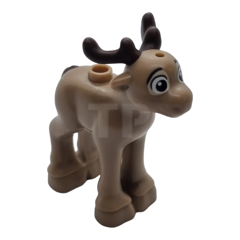 LEGO&reg; 6273345 - 60436pb01 - Reindeer, Fawn with Dark Brown Antlers and Tail Pattern