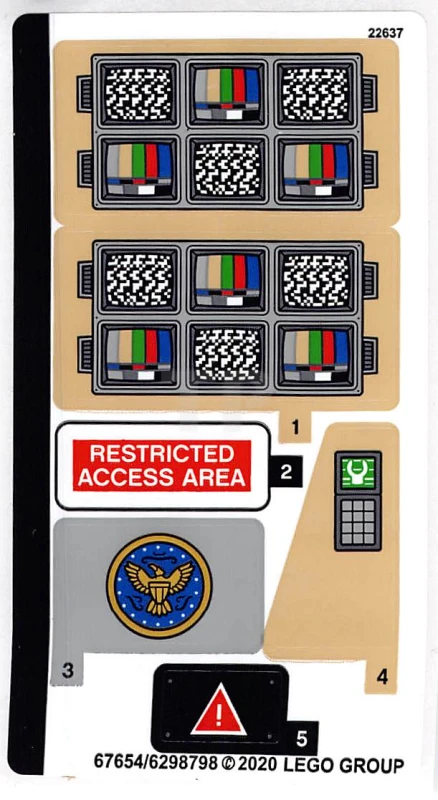 LEGO&reg; 6298798 - Autocollant pour l'ensemble 76157