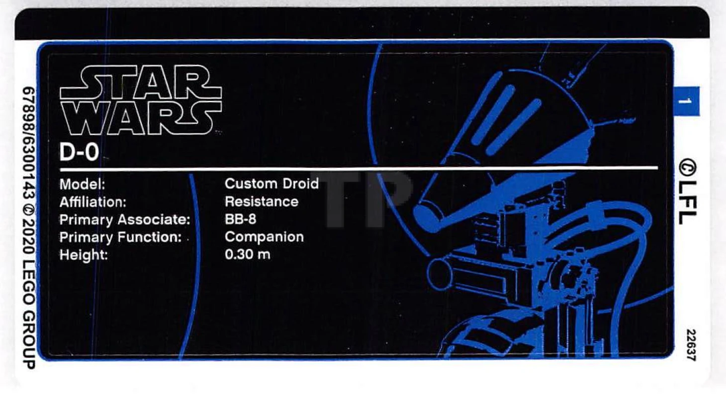 LEGO&reg; 6300143 - Pegatina para Set 75278