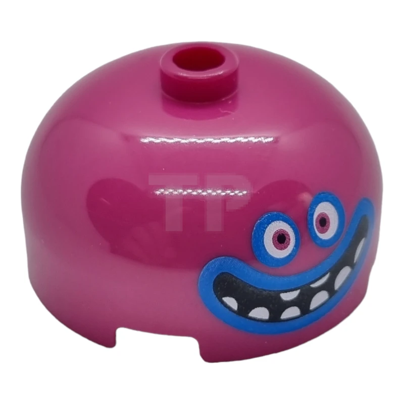 LEGO&reg; 6294784 - 49308pb002 - Brick 3 x 3 x 1 1/3 Round Dome Top with Face Pattern