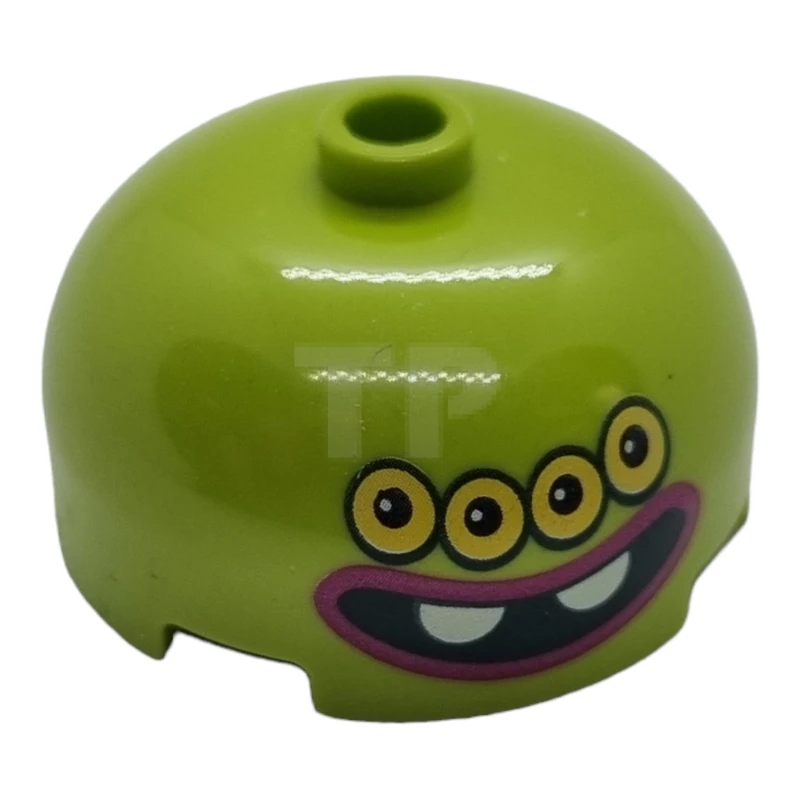 LEGO&reg; 6294786 - 49308pb003 - Brick 3 x 3 x 1 1/3 Round  Dome Top with Face Pattern
