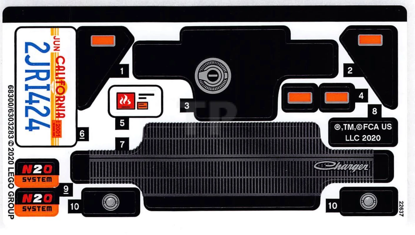 LEGO&reg; 6303283 - Autocollant pour l'ensemble 42111