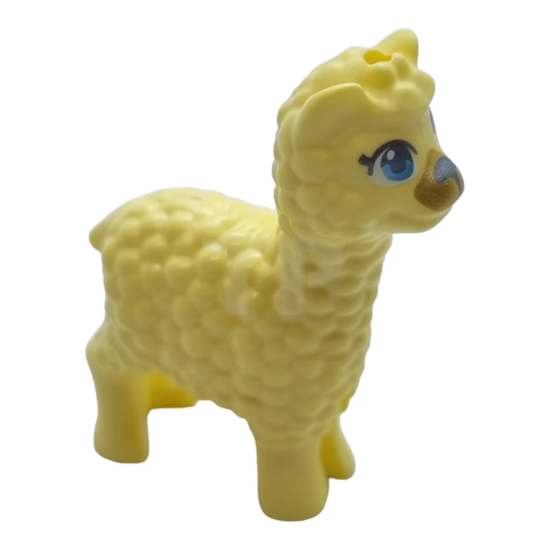 LEGO&reg; 6288557 - 65405pb01 - Alpaca / Llama, Friends with Metal Blue Eyes, Gold Muzzle Pattern