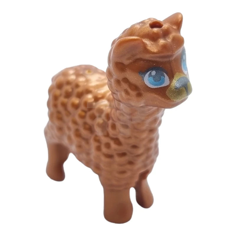 LEGO&reg; 6286641 - 65405pb01 - Alpaca / Llama, Friends with Metal Blue Eyes, Gold Muzzle Pattern