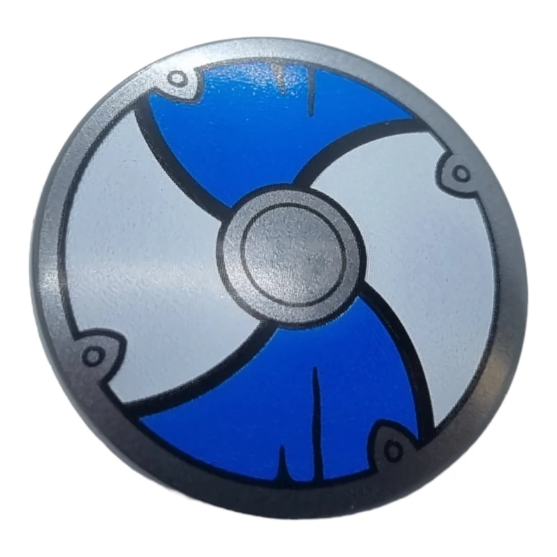LEGO&reg; 6301437 - 75902pb15 - Minifigure, Shield Round with Rounded Front with Blue and White Alternating Panels Pattern